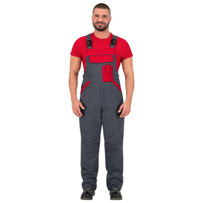 Winter overalls ZEUS BIBPANTS RED