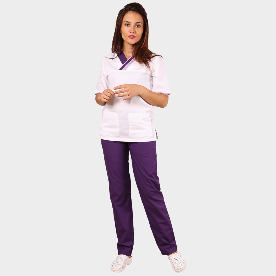 MARCEL WHITE/PURPLE Medical tunic