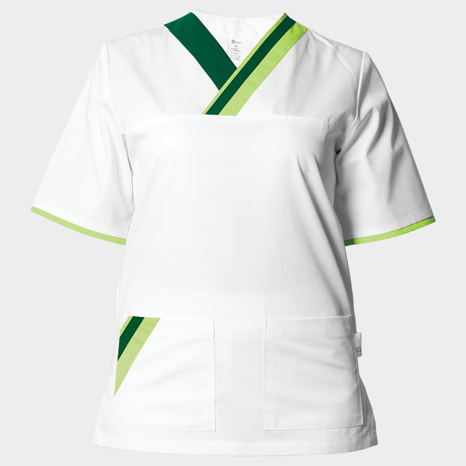 MARCEL WHITE/GREEN Medical tunic