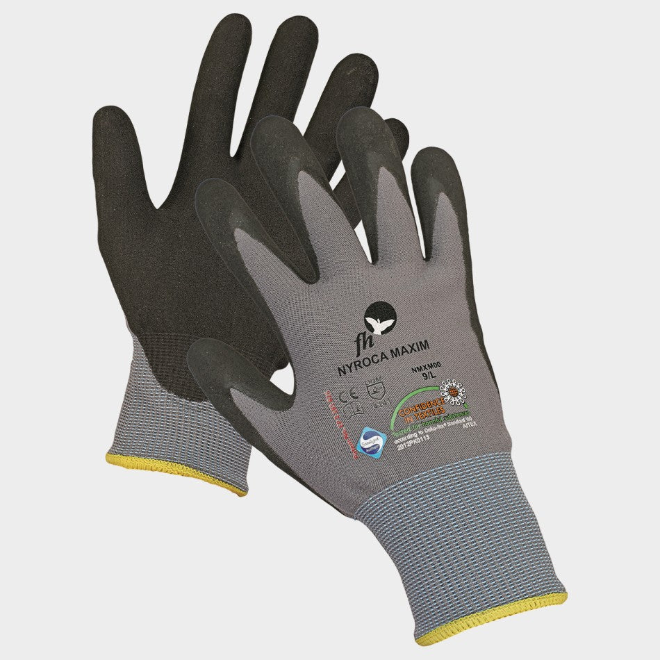 Gloves fused in nitrile NYROCA MAXIM