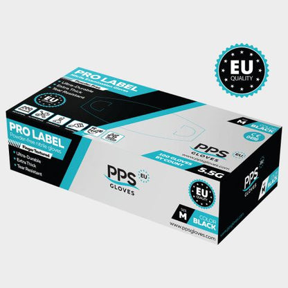 PPS NITRILE BLACK PF 5.5G Еднократни ръкавици от нитрил