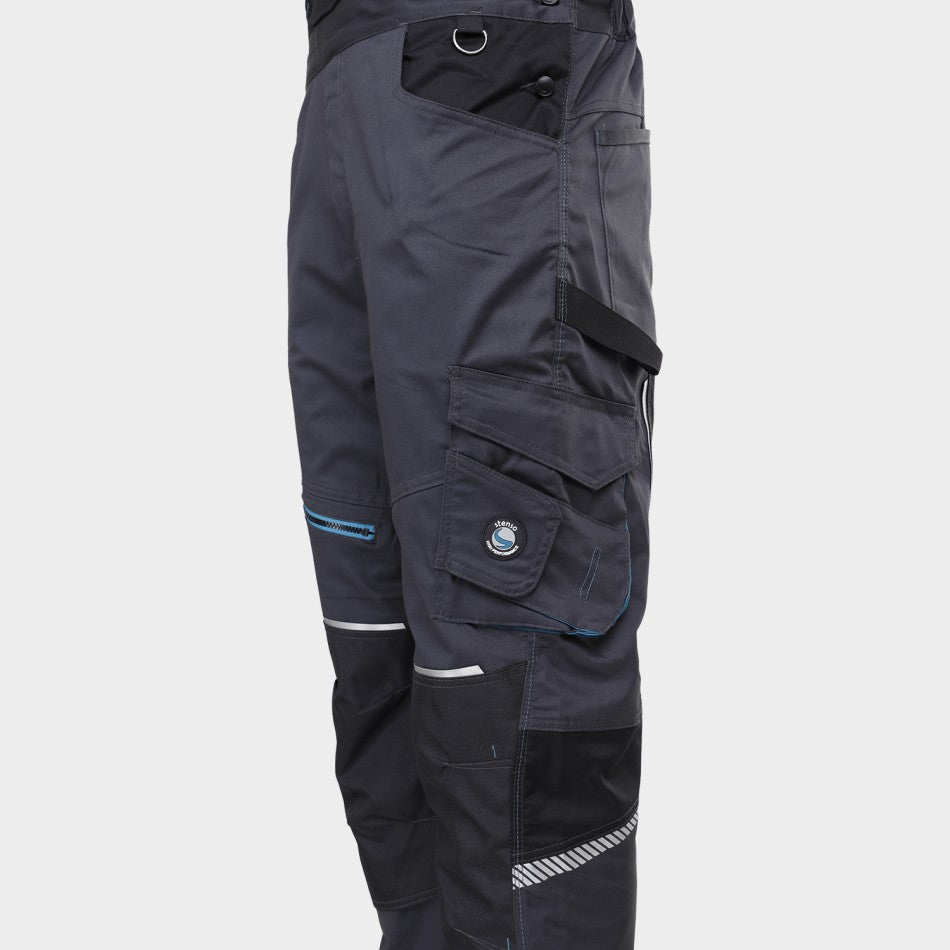 REVOLT 4STRETCH GREY/BLACK/PETROL Работен полугащеризон