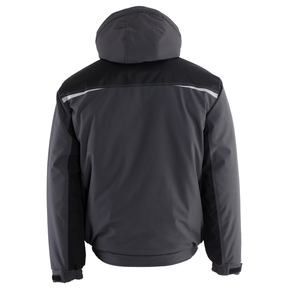 Work jacket REVOLT SOFTSHELL WINTER GRAY/BLACK