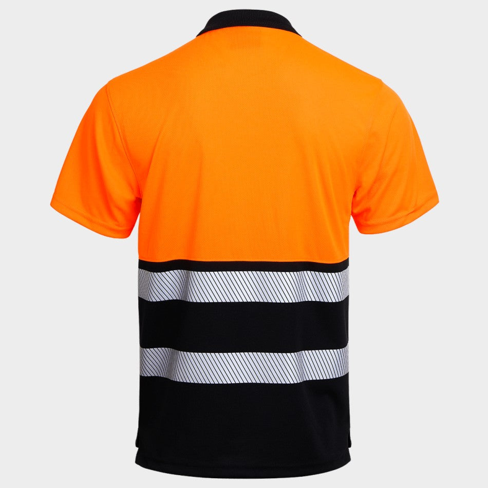 PRISMA HV ORANGE/BLACK Сигнална тениска с яка