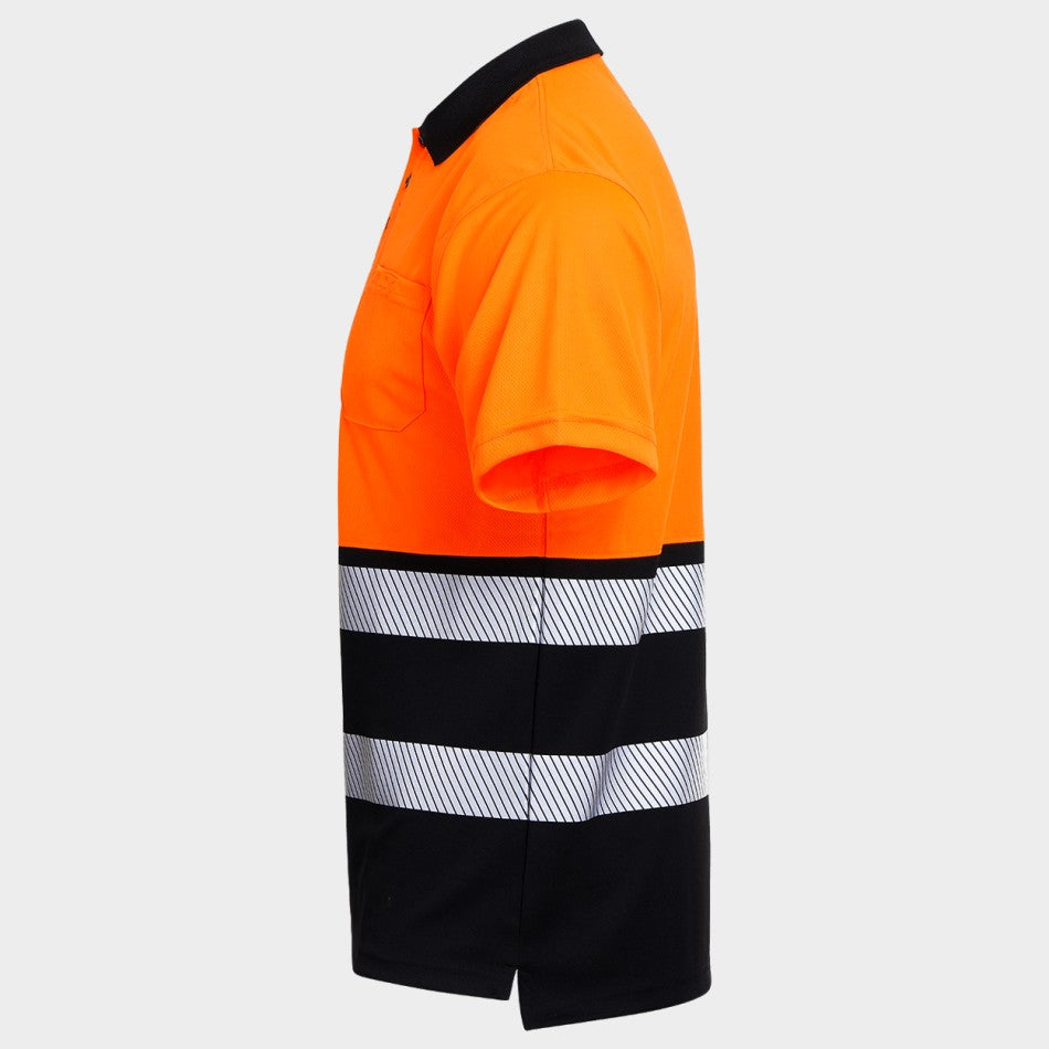 PRISMA HV ORANGE/BLACK Сигнална тениска с яка