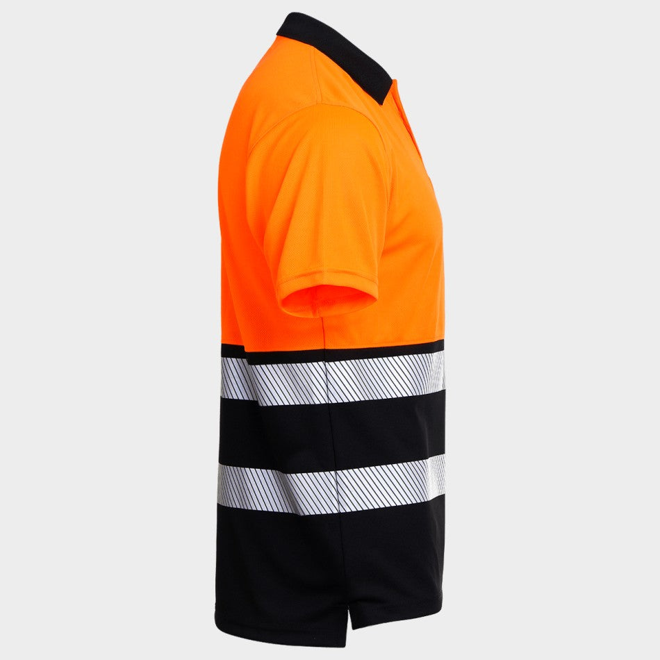 PRISMA HV ORANGE/BLACK Сигнална тениска с яка